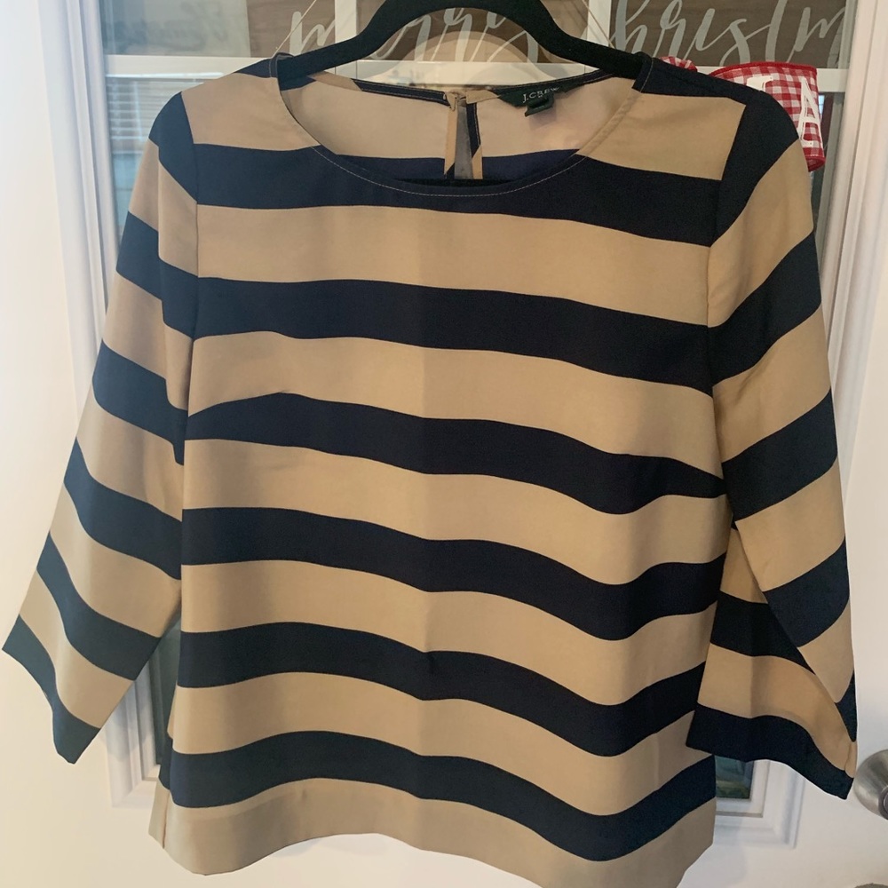 J crew Striped Blouse